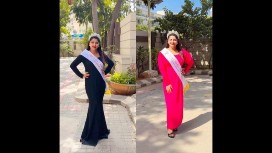 Deepti Swagat Irsale  Won the title of Tiska Mrs. India Telangana 2023