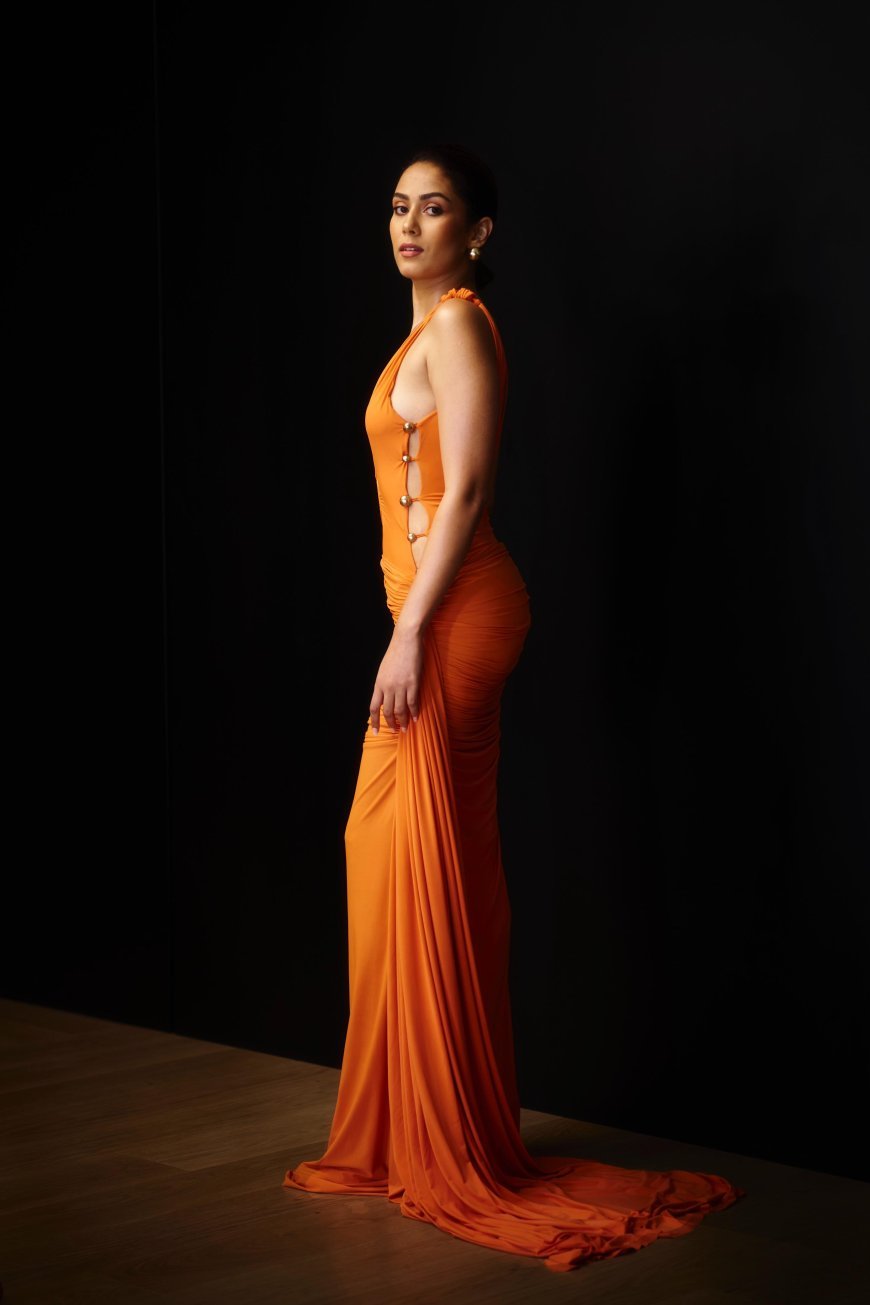 Mira Rajput Kapoor Stuns In A Sultry Orange Dress By Deme